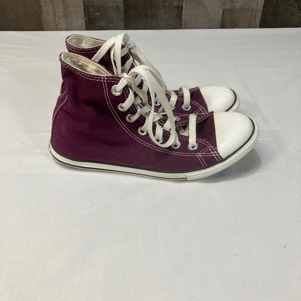 Converse Chuck Taylor All Star‎ High Top Purple Canvas Sneakers Mens 4 Womens 6 - Picture 3 of 8
